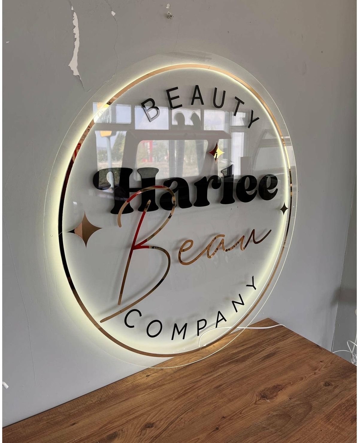 Custom LED Acrylic Business Sign – Personalized Backlit Signage for Offices, Studios & Shops