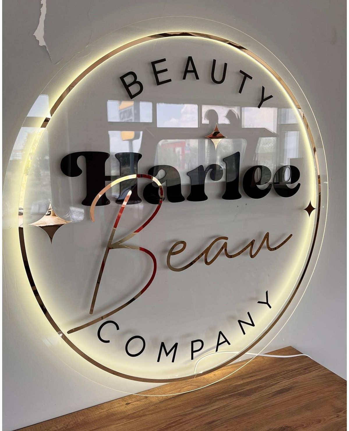 Backlit Circular Acrylic Sign